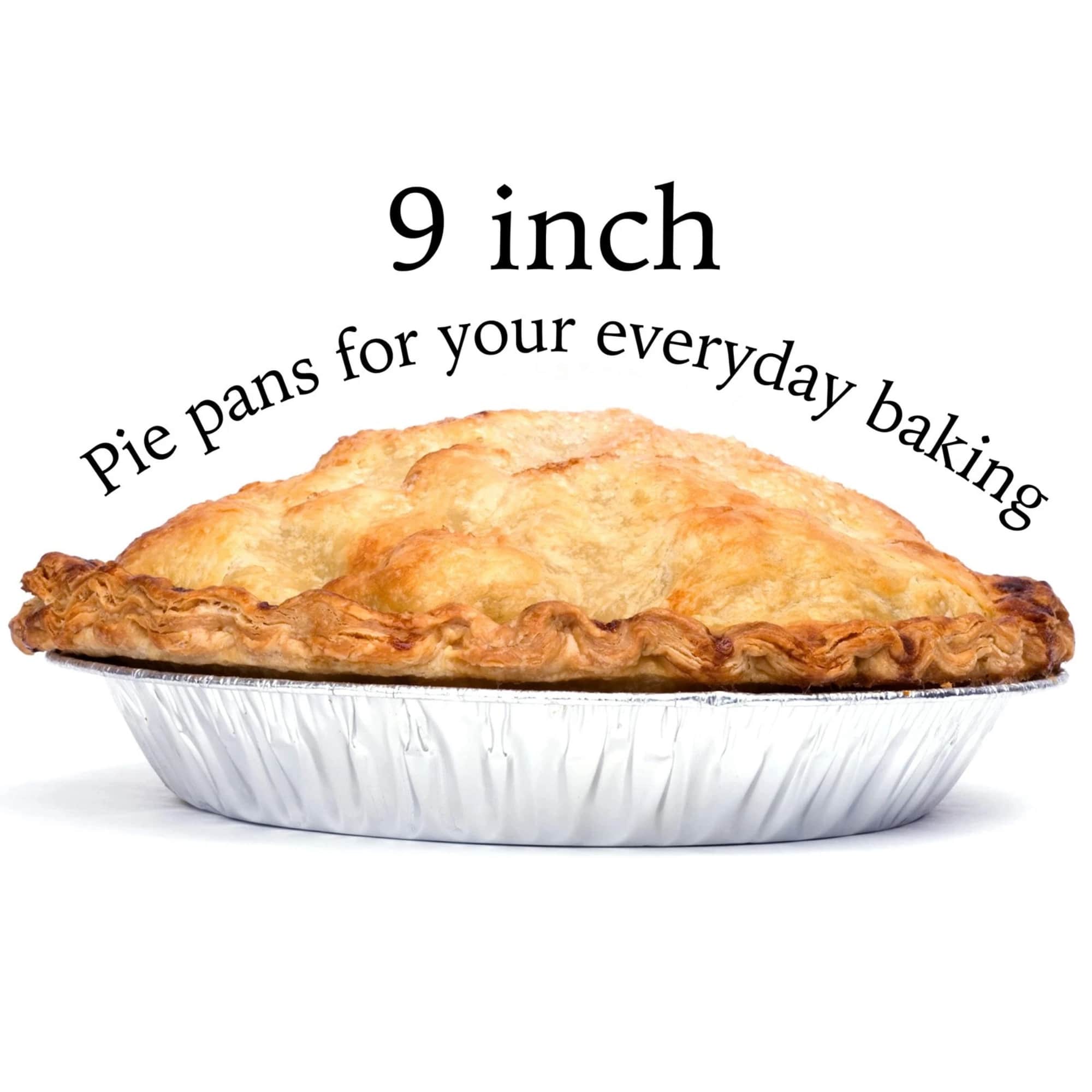 9” Shallow Aluminum Foil Pie Pans / Non-Stick & Oven Safe Disposable