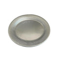 17.75X12.75 Silver Oval Metallic Serving Disposable Plastic Tray