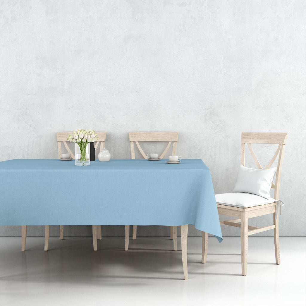 *WHOLESALE* 54'' X 108'' Light Blue Rectangular Table cover Disposable Plastic 48/Case
