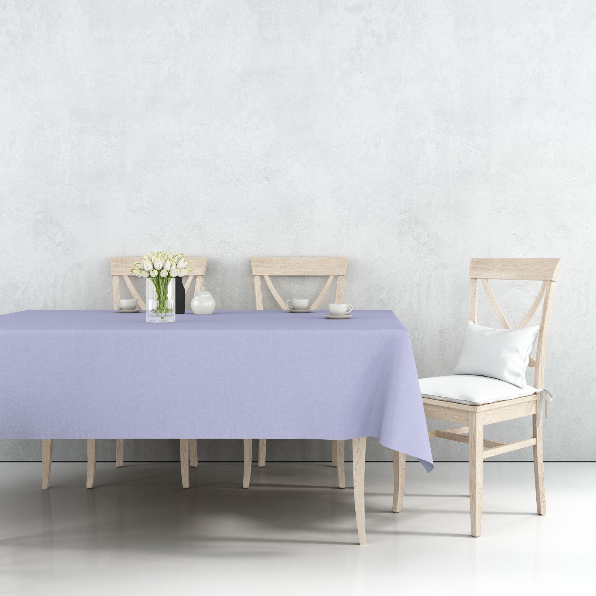 *WHOLESALE* 54'' X 18'': Lavender Rectangular Table cover Disposable Plastic 48/Case