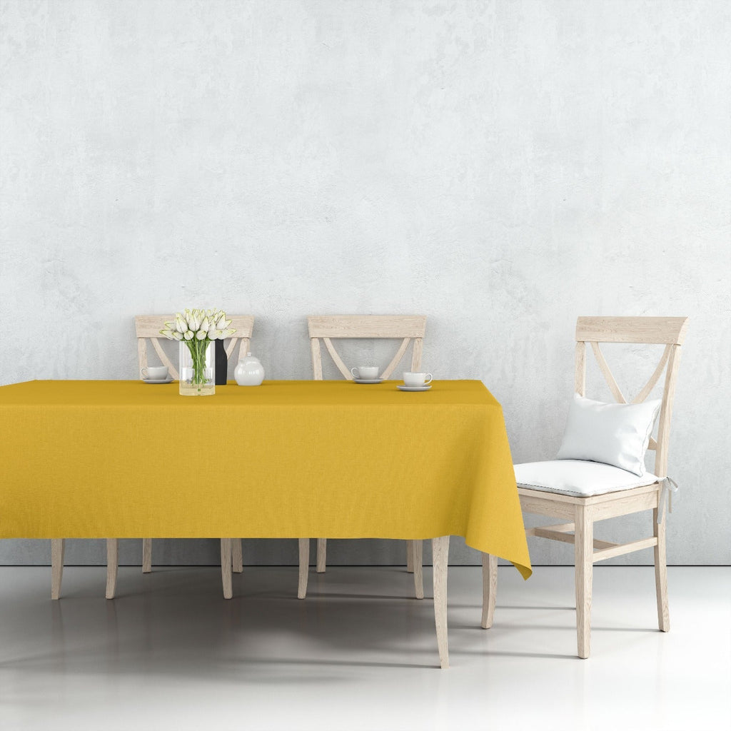 *WHOLESALE* 54''X108'' Sunshine Yellow Rectangular Table cover Disposable Plastic 48/Case