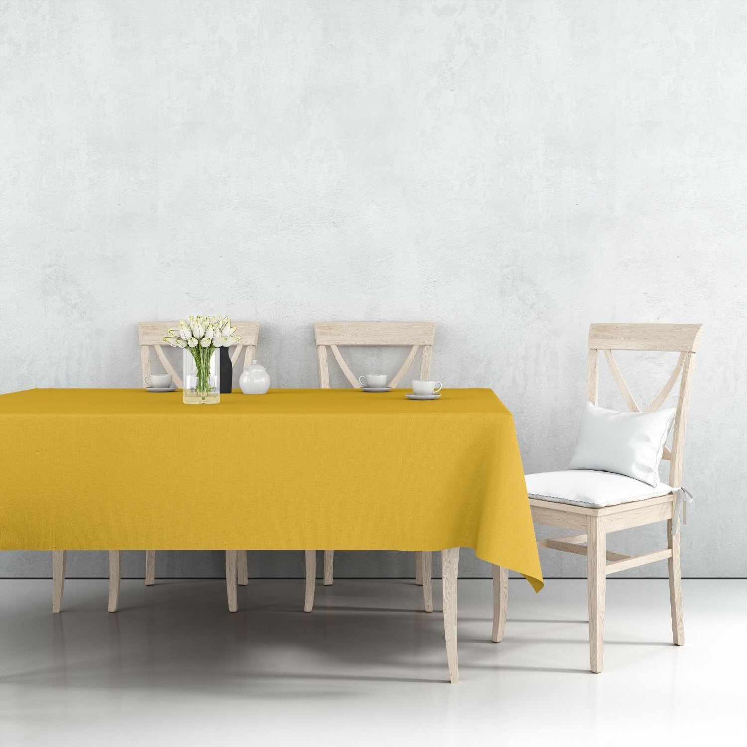 *WHOLESALE* 54''X108'' Sunshine Yellow Rectangular Table cover Disposable Plastic 48/Case
