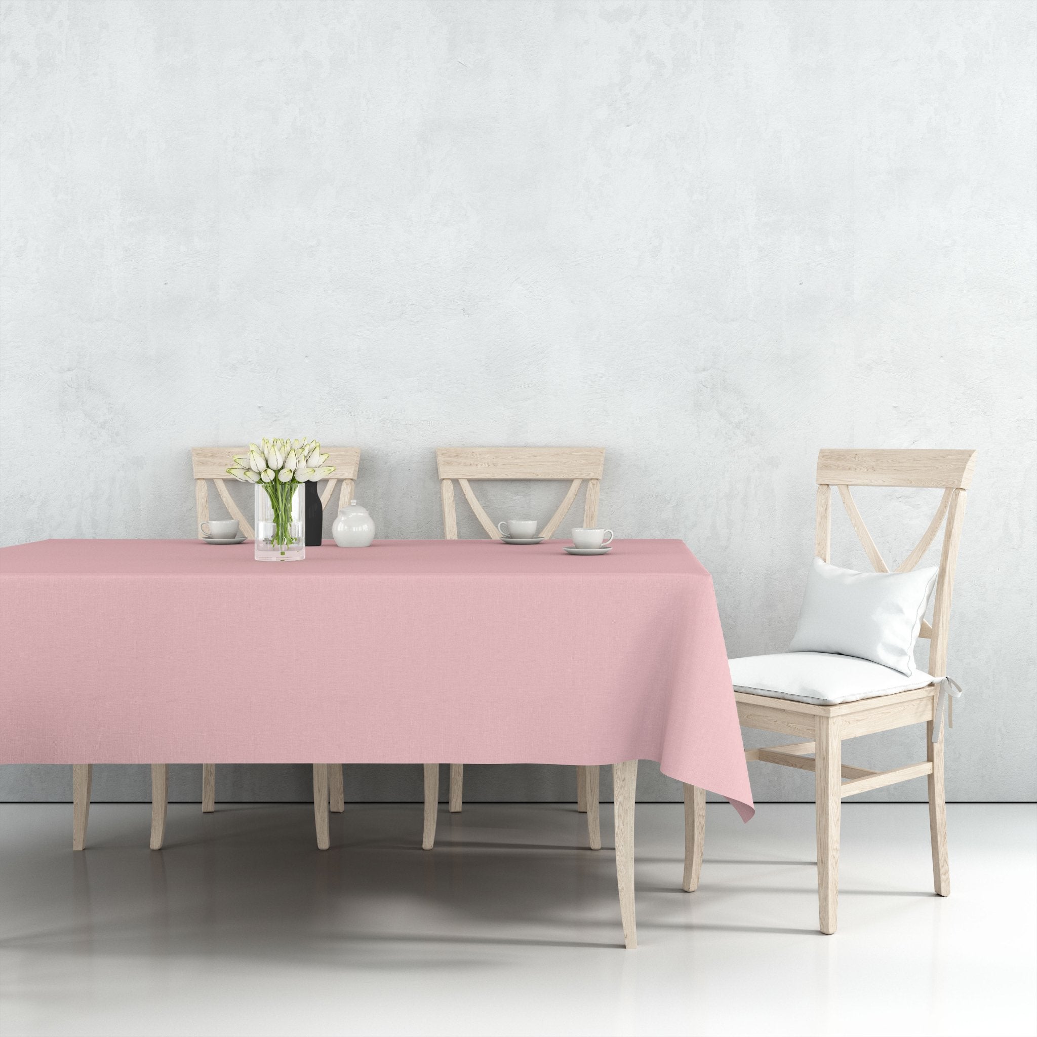 *WHOLESALE* 54'' X 108'' Light Pink Rectangular Table cover Disposable Plastic 48/Case