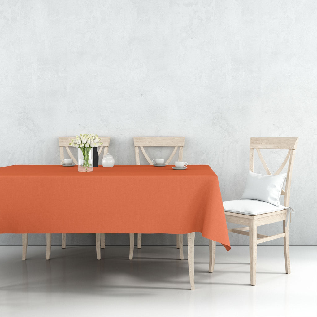 *WHOLESALE* 54'' X 108'' Orange Rectangular Table cover Disposable Plastic 48/Case