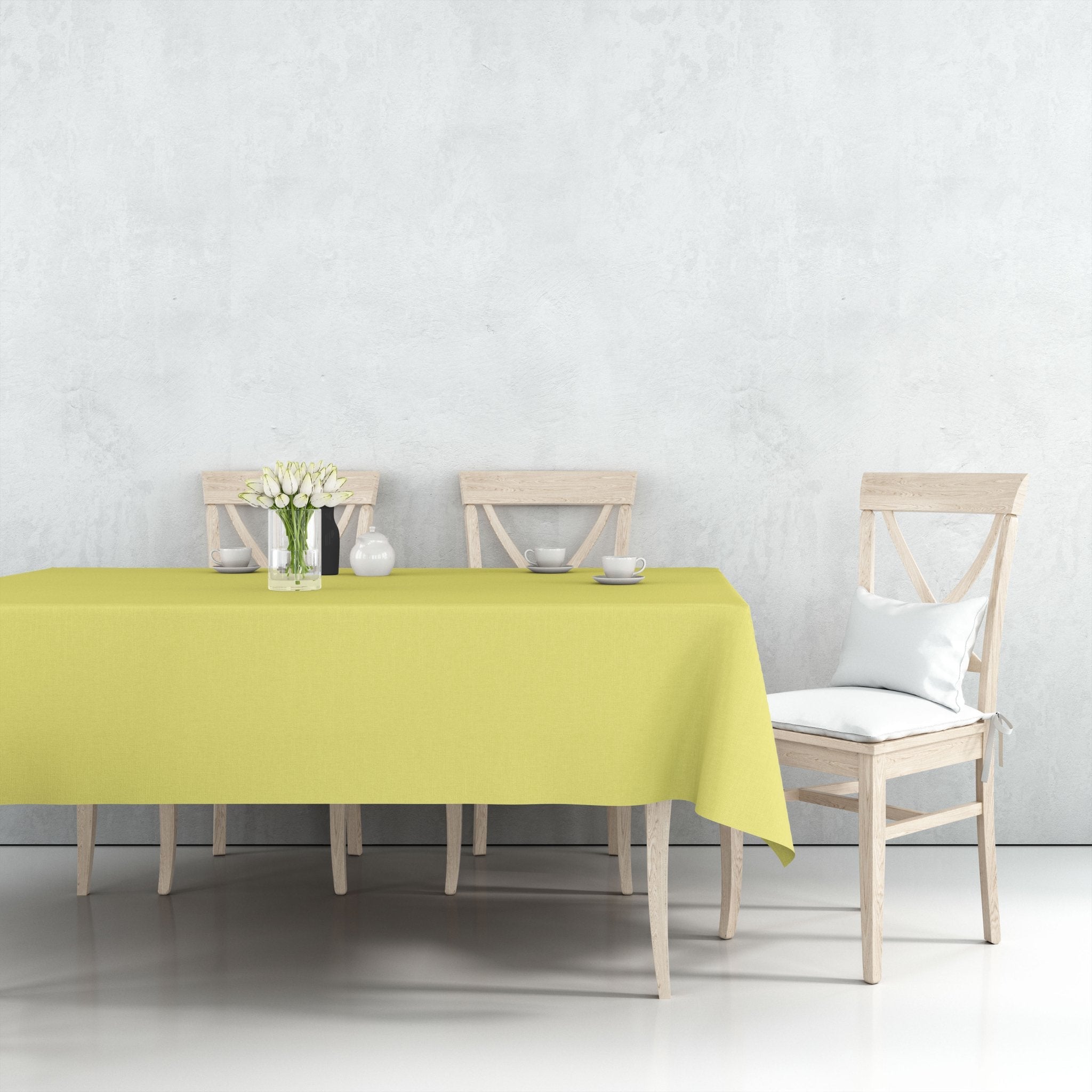 *WHOLESALE* 54'' X 108'' Yellow Rectangular Table cover Disposable Plastic 48/Case