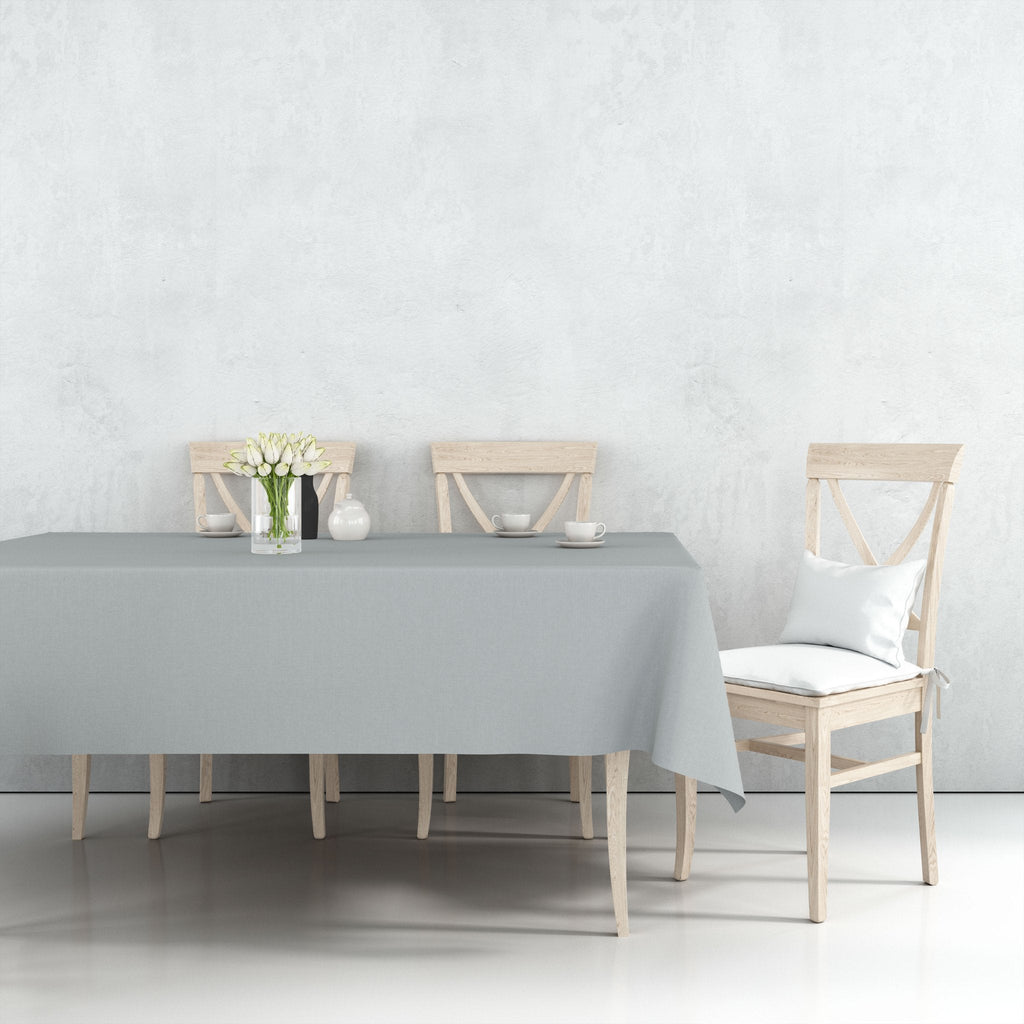 *WHOLESALE* 54'' X 108'' Silver Rectangular Table cover Disposable Plastic 48/Case