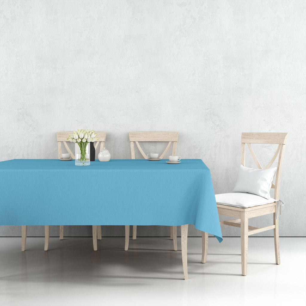 *WHOLESALE* 54''X108" Island Blue Rectangular Table Cover Disposable Plastic 48/Case