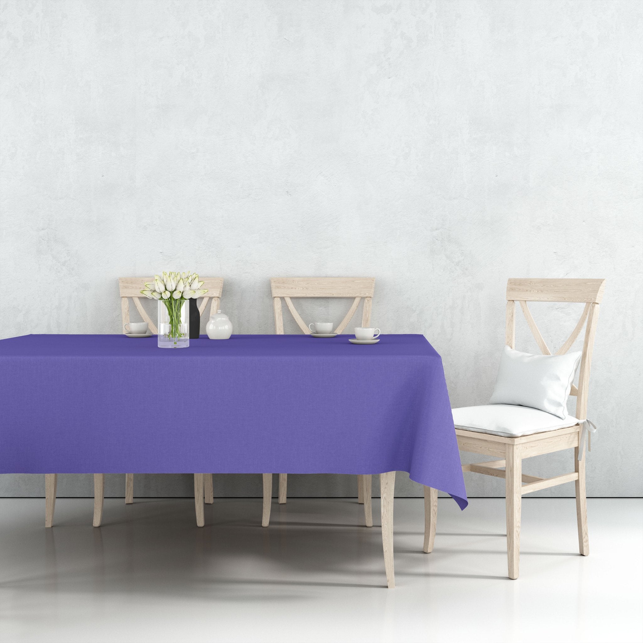 *WHOLESALE* 54'' X 108'' Purple Rectangular Table cover Disposable Plastic 48/Case