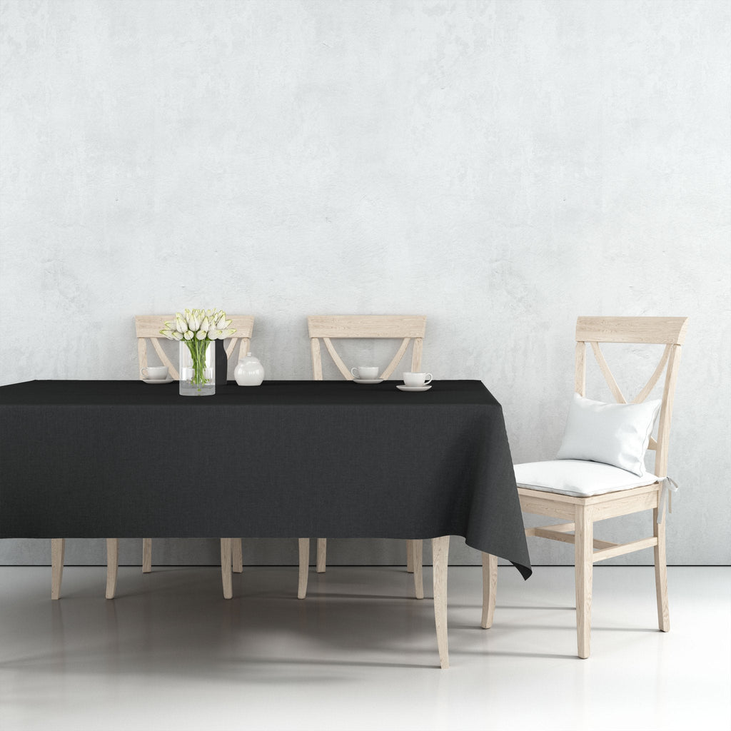 *WHOLESALE* 54'' X 108'' Black Rectangular Table cover Disposable Plastic 48/Case