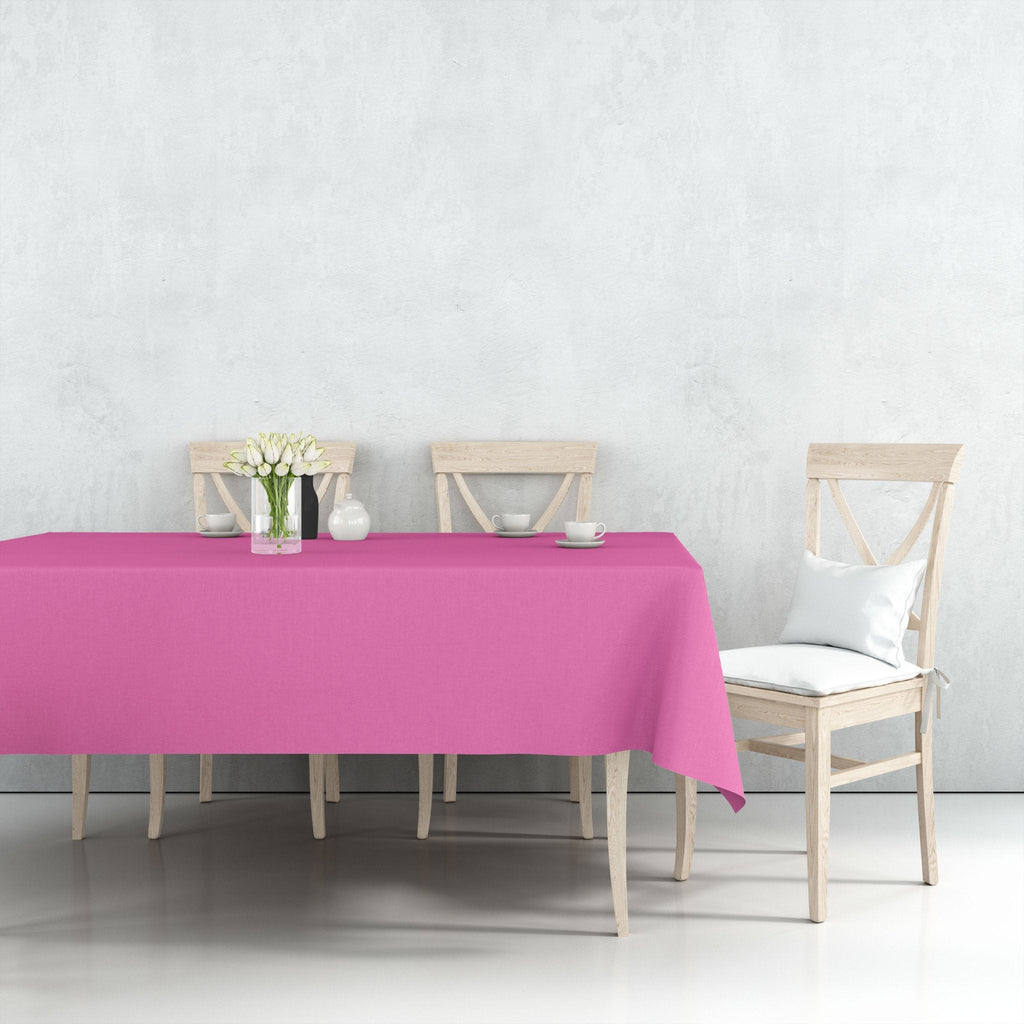 *WHOLESALE* 54'' X 108'' Hot Pink Rectangular Table cover Disposable Plastic 48/Case