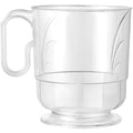 8 oz Clear Coffee Mug Elegance Plastic