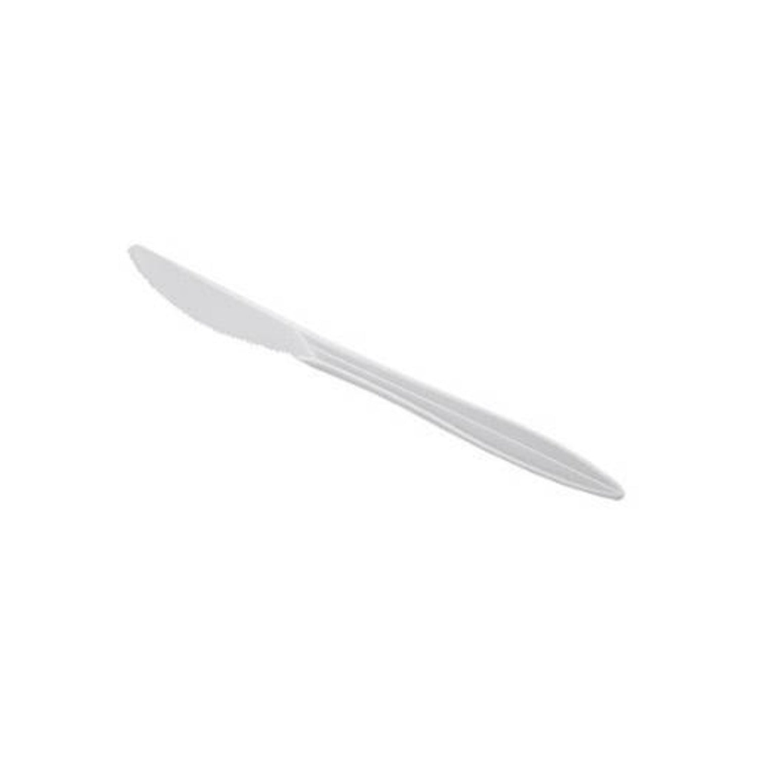 *WHOLESALE* Knives White Plastic Disposable Medium Weight 1000/Case
