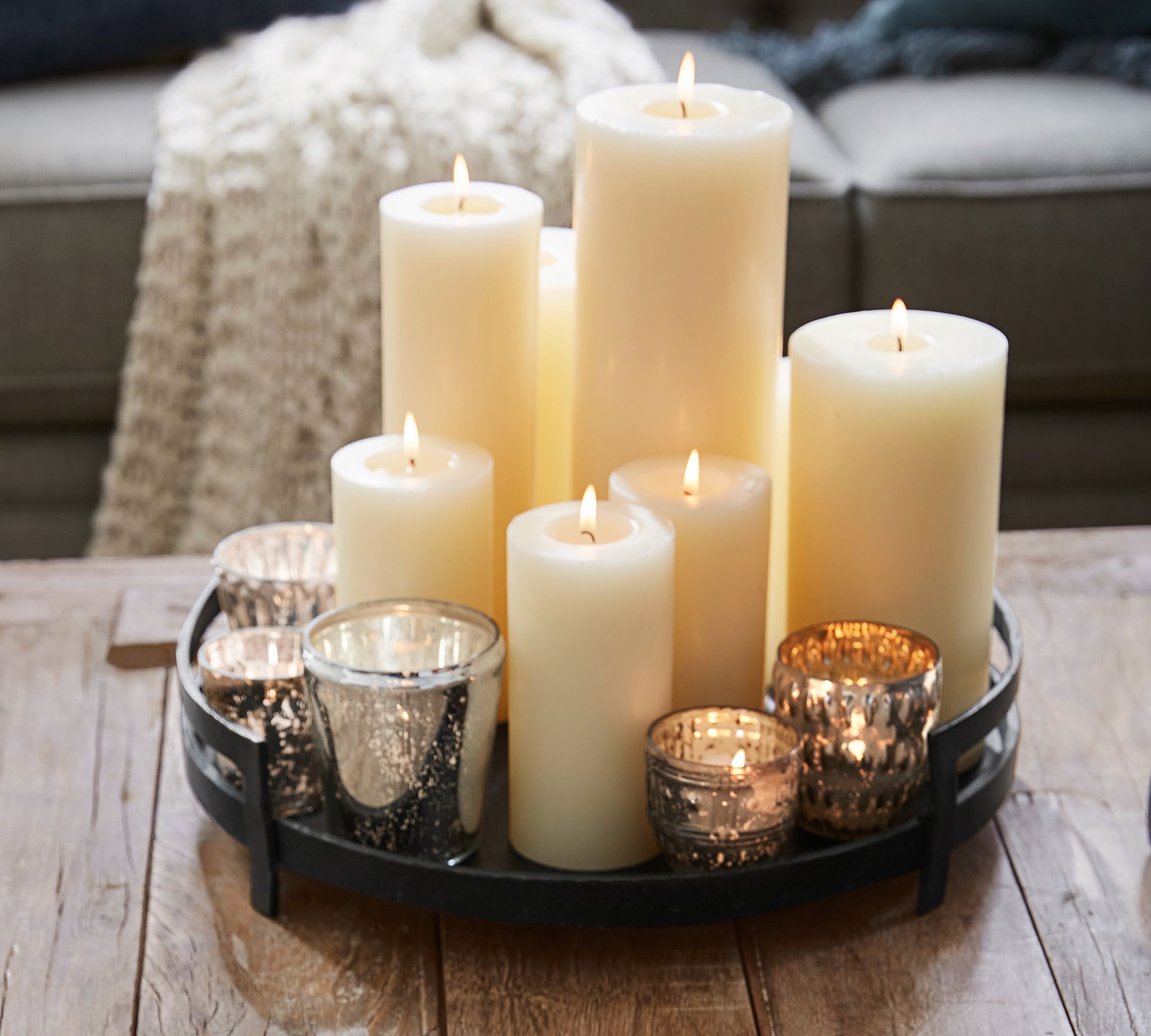 3"x3" Unscented Red Pillar Candle