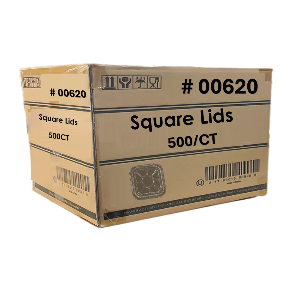 *WHOLESALE* 8.25"x8.25" Square Aluminum Foil Lids for 8X8 Square Pan 500/Case