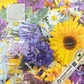 Paper Lunch Napkins Yellow Purple Flora 20 Pack