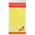54'' X 108'' Yellow Rectangular Tablecover Plastic